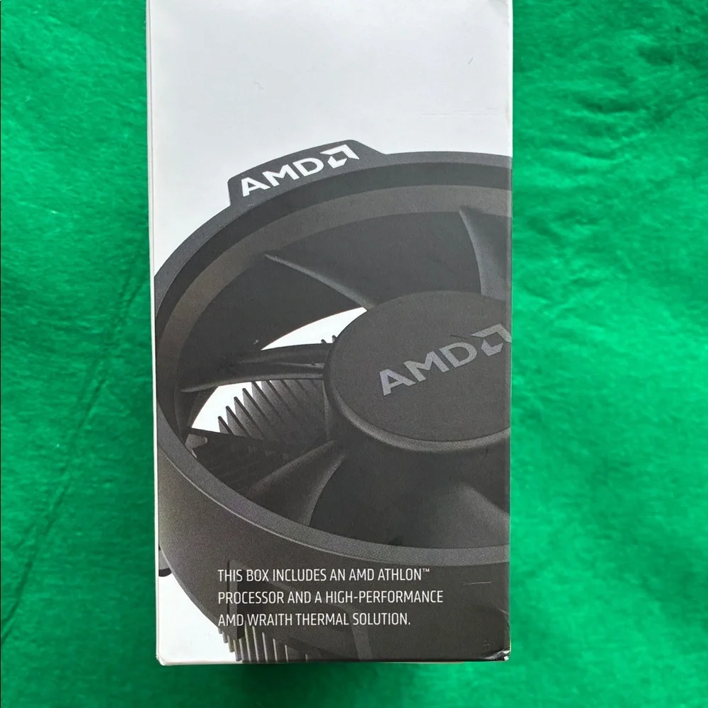 AMD Athlon Box with Black and Orange Design